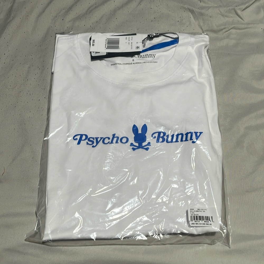 White Psyco Bunny shirt. Never worn